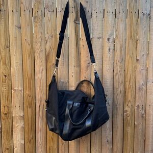 Shinola Black Leather-Trimmed Tote